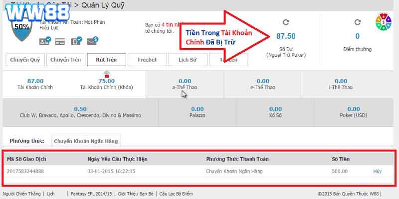 Chỉ với 4 bước cơ bản là bạn đã có thẻ thực hiện rút tiền WW88 thành công